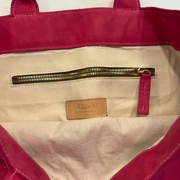 Clare V Pink Tote Bag (Barely worn) - Picture 3 of 4